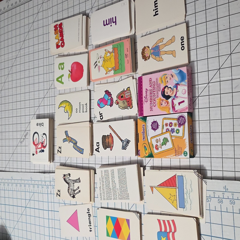10-Sets Flash Cards Alphabet Shapes Capital Lowercase Picture Educatnl, Complete